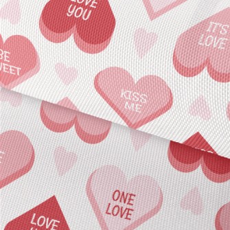 Three-dimensional Pink Heart Waterproof Oxford