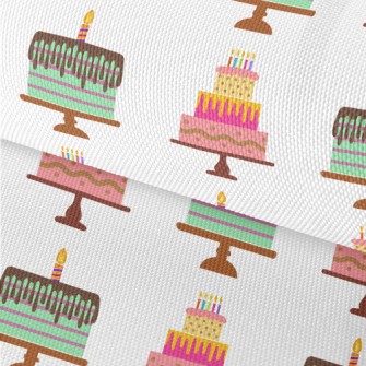 Pink And Green Birthday Cake Waterproof Oxford
