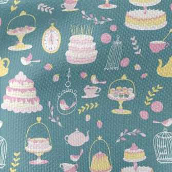 Pink Charming Afternoon Tea An Waterproof Canvas