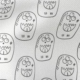 Simple Three-eyed Alien Monste Waterproof Canvas