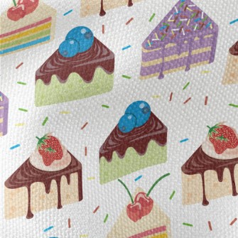 Various Sliced Cakes With Powd Waterproof Canvas