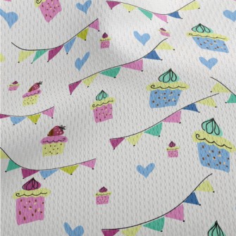 Children&#39;s Birthday Cake W Athletic Mesh Flat Back