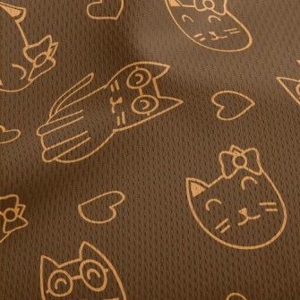 Cat With Bow And Glasses Athletic Mesh Flat Back