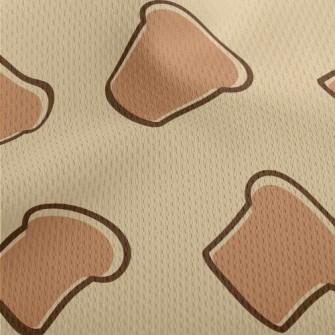 Simple Geometric Toast Pattern Athletic Mesh Flat Back