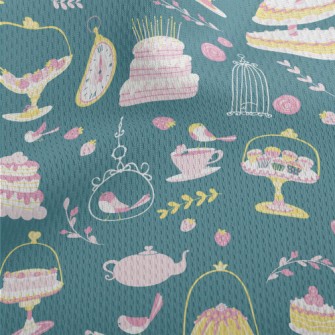 Pink Charming Afternoon Tea An Athletic Mesh Flat Back