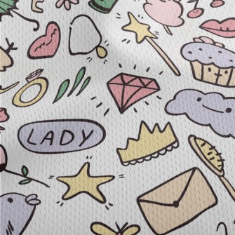 Cute Envelope With Star And Fl Athletic Mesh Flat Back