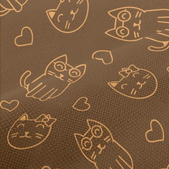 Cat With Bow And Glasses Performance Linen