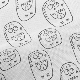 Simple Three-eyed Alien Monste Performance Linen