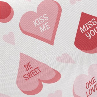 Three-dimensional Pink Heart Twill