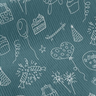 Birthday Party Pattern Standard Corduroy