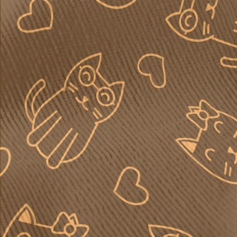 Cat With Bow And Glasses Standard Corduroy