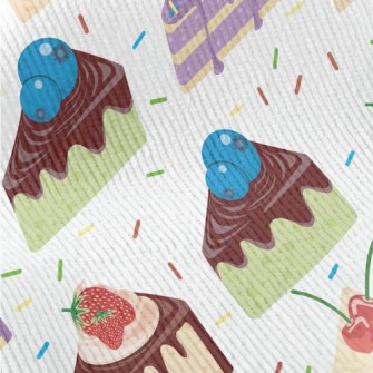 Various Sliced Cakes With Powd Standard Corduroy