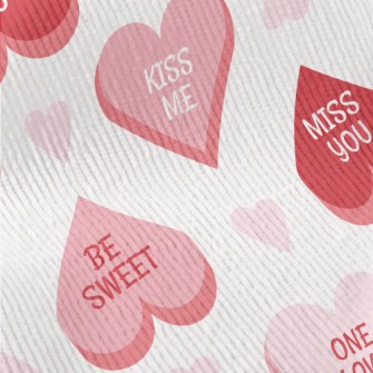 Three-dimensional Pink Heart Standard Corduroy