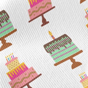 Pink And Green Birthday Cake Standard Corduroy