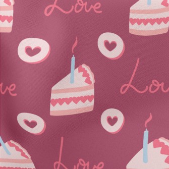 Pink Candle Cake And Love Hear Stretch Ponte