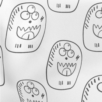 Simple Three-eyed Alien Monste Stretch Ponte