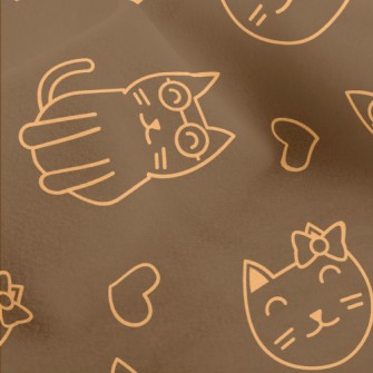 Cat With Bow And Glasses Micro Fleece