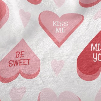 Three-dimensional Pink Heart Minky