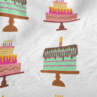 Pink And Green Birthday Cake Minky