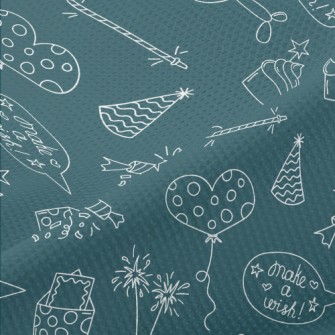 Birthday Party Pattern Piqué
