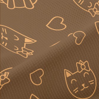 Cat With Bow And Glasses Piqué