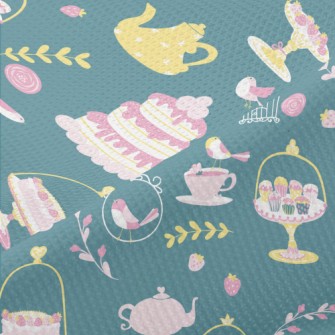 Pink Charming Afternoon Tea An Piqué