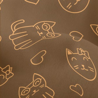 Cat With Bow And Glasses Lightweight Performance Linen