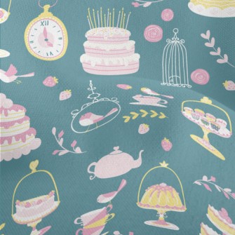 Pink Charming Afternoon Tea An Lightweight Performance Linen