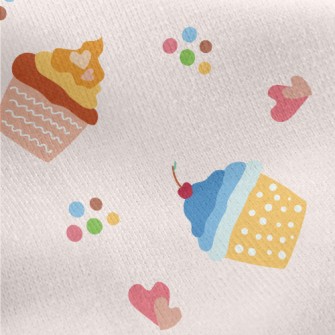 Colorful Doodle Cakes And Pops Jersey Backed Fleece