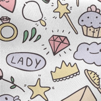 Cute Envelope With Star And Fl Jersey Backed Fleece