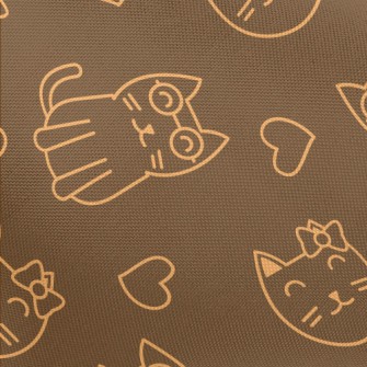 Cat With Bow And Glasses Pongee