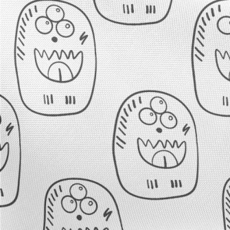 Simple Three-eyed Alien Monste Pongee