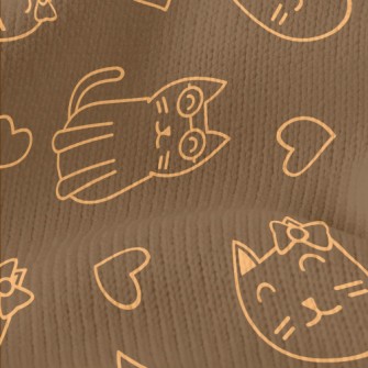 Cat With Bow And Glasses Stretch Jersey