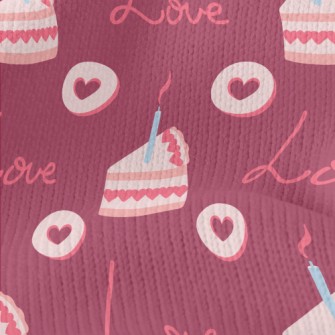 Pink Candle Cake And Love Hear Stretch Jersey