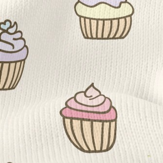 Colorful Heart And Cherry Cupc Stretch Jersey