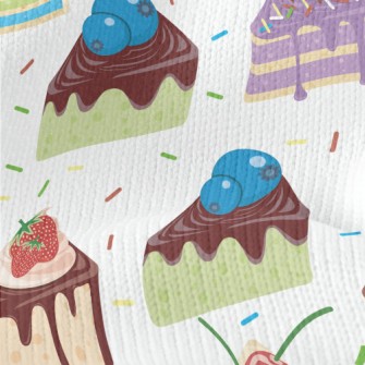 Various Sliced Cakes With Powd Stretch Jersey