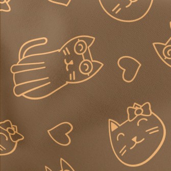 Cat With Bow And Glasses Lightweight Cotton Poplin