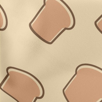 Simple Geometric Toast Pattern Lightweight Cotton Poplin