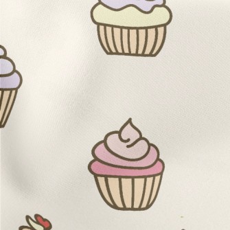 Colorful Heart And Cherry Cupc Lightweight Cotton Poplin