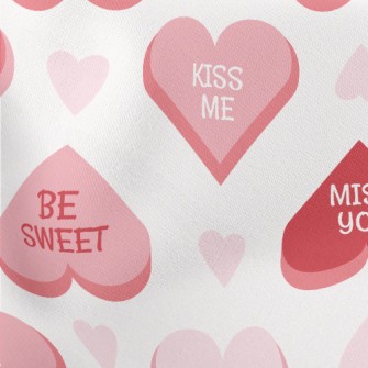 Three-dimensional Pink Heart Lightweight Cotton Poplin