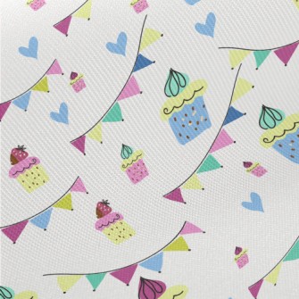 Children&#39;s Birthday Cake W Midweight Cotton Poplin