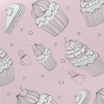Fine Hand-painted Cake Midweight Cotton Poplin