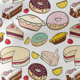 Various Cakes, Desserts And Pi Waterproof Canvas