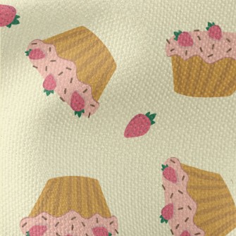 Strawberry Flavored Cupcake Waterproof Canvas