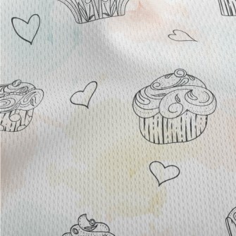 Detailed Hand-painted Cupcakes Athletic Mesh Flat Back