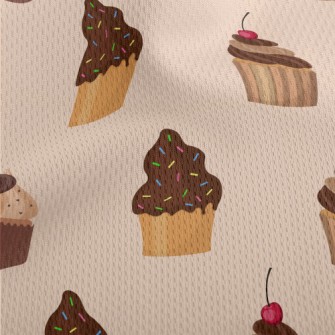 Various Chocolate Flavor Cakes Athletic Mesh Flat Back