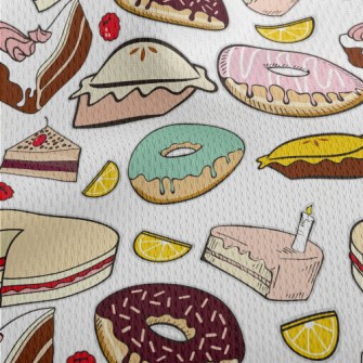 Various Cakes, Desserts And Pi Athletic Mesh Flat Back
