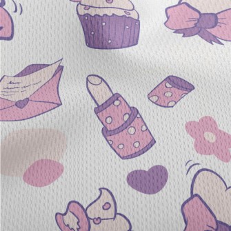 Love Envelope Lipstick Cake Athletic Mesh Flat Back