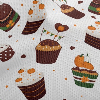 Pumpkin Cup Cake Athletic Mesh Flat Back