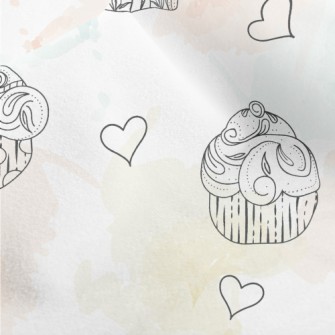 Detailed Hand-painted Cupcakes Micro Fleece